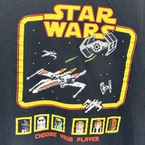 Star Wars Pixelated Video Game‎ theme Choose Your Player L XWing Graphic T Shirt